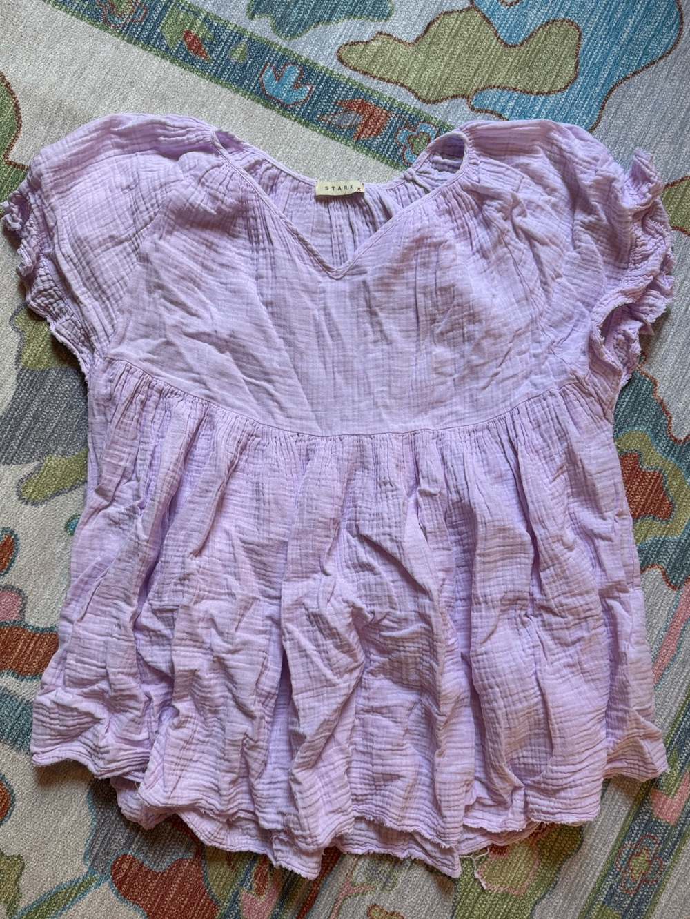 Lavender Gauze Tunic Top